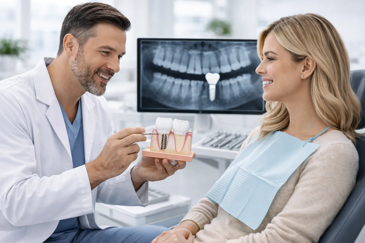 Consulta odontológica con apoyo visual